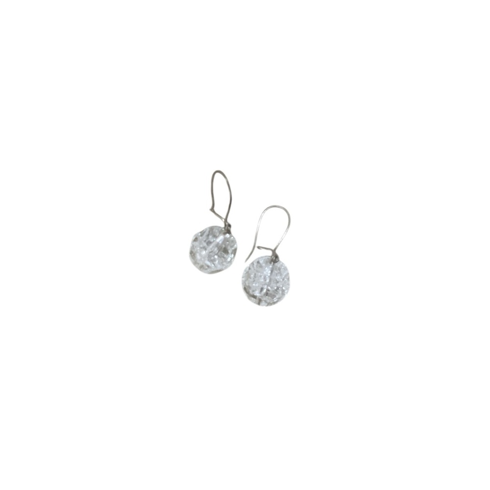 Handmade clear cyrstal Drop Earrings